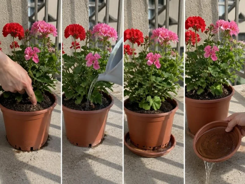 Prawidłowe podlewanie pelargonii krok po kroku