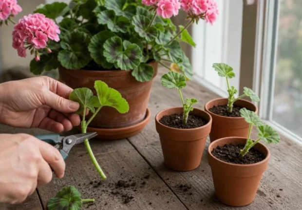 Jak rozmnażać pelargonie? Sadzonki pędowe krok po kroku
