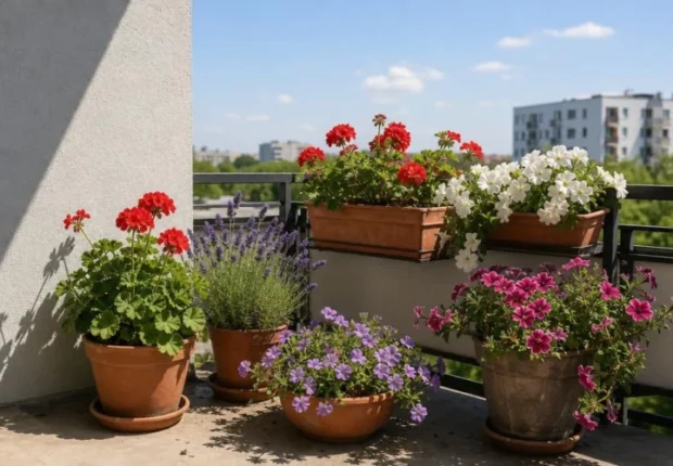 Rośliny na balkon południowy – co wytrzyma pełne słońce